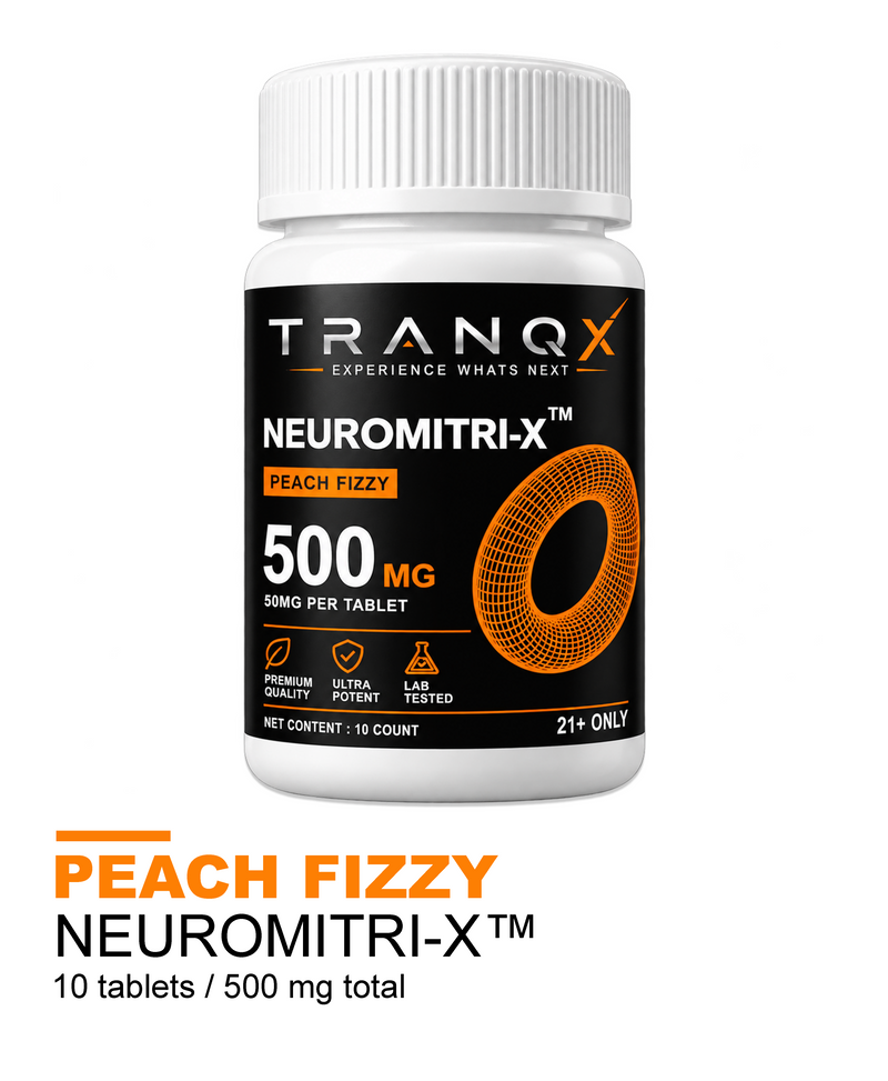 Peach Fizzy NEUROMITRI-X™ Tablets | TRANQX